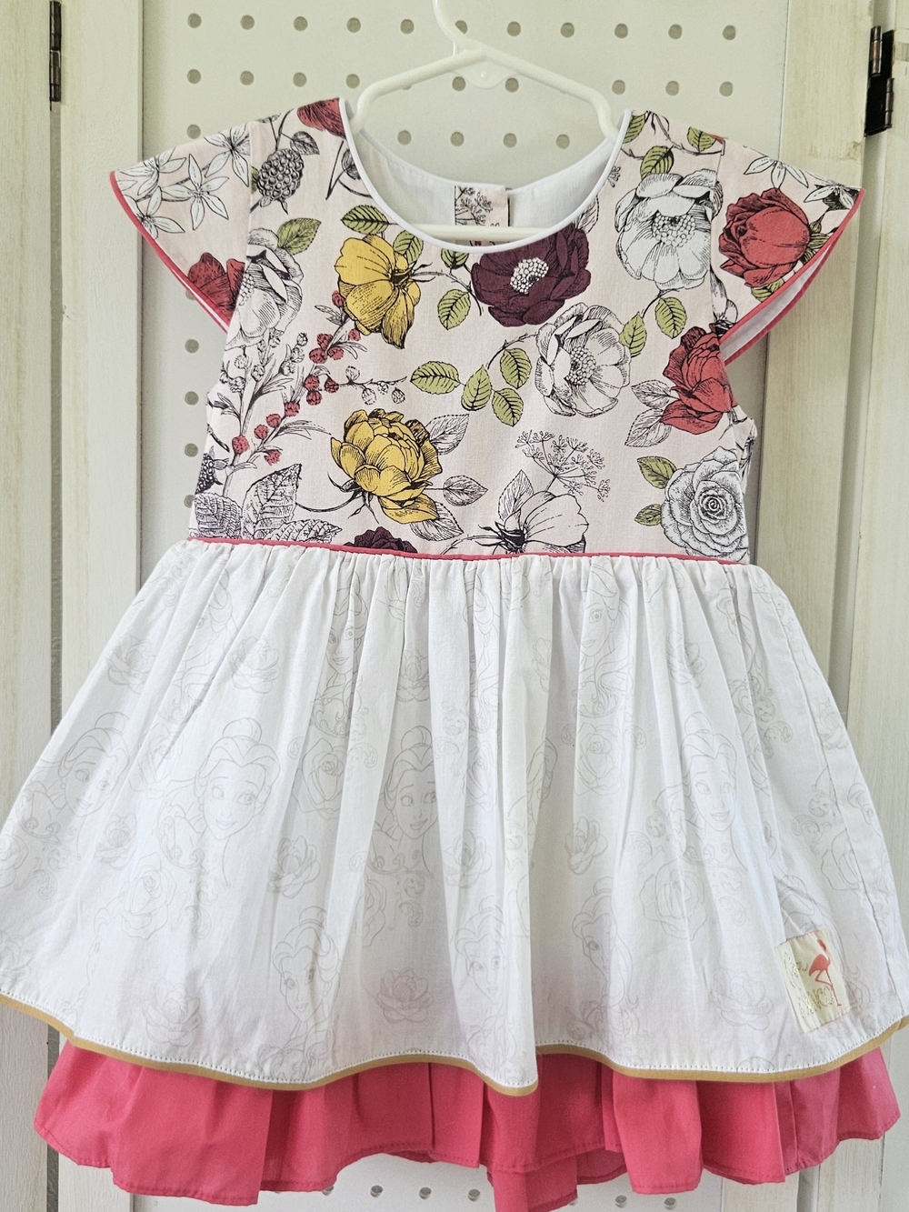 ​Rosa Flamenco Disney Belle Beauty and the Beast Ruffle Dress 2T